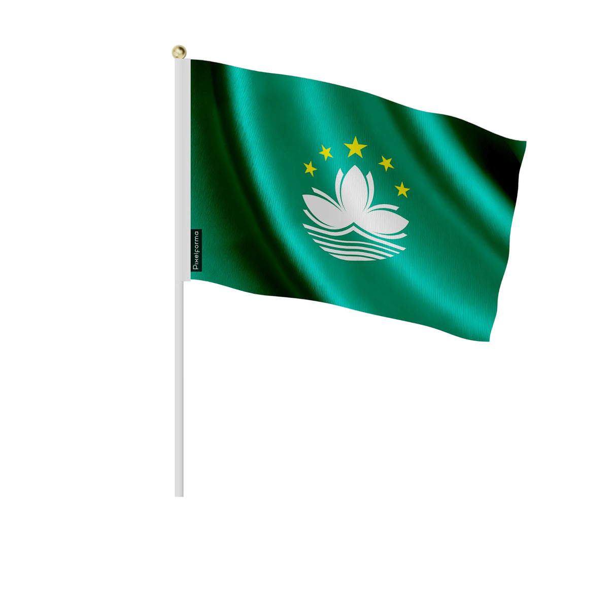 Mini drapeau macao en polyester à main pour décoration