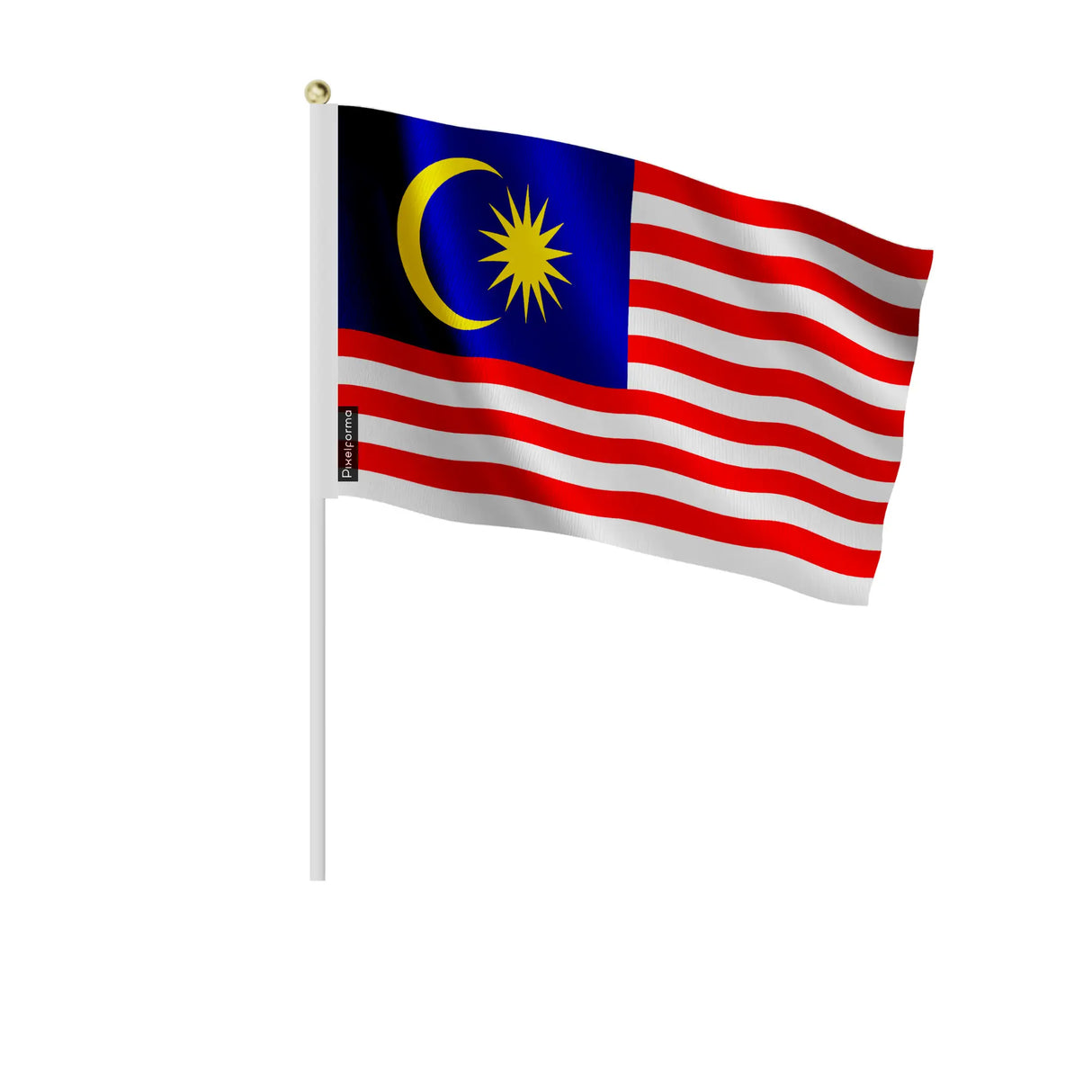 Mini drapeau malaisie à main en polyester pour événements