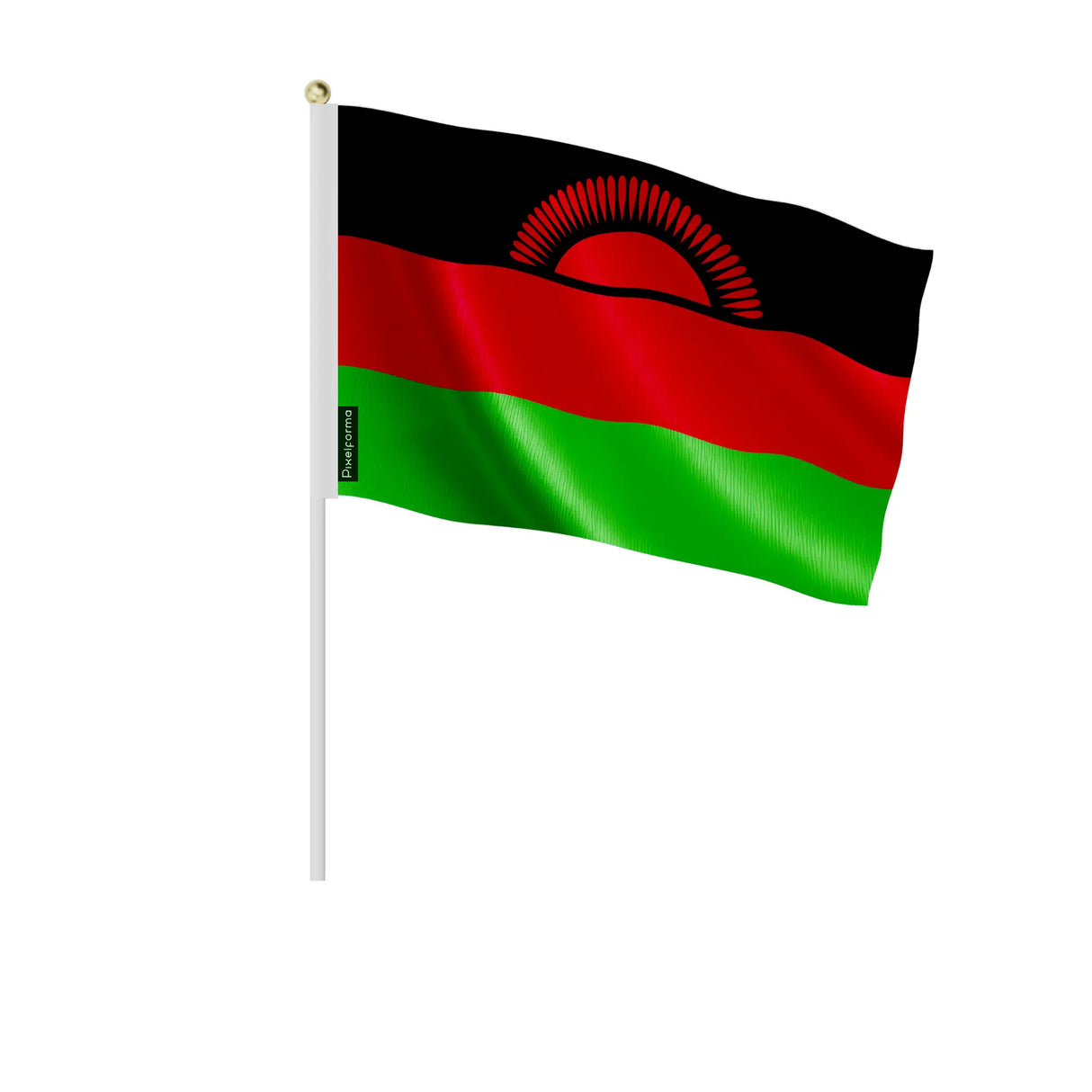 Mini drapeau malawi en polyester à tenir à la main