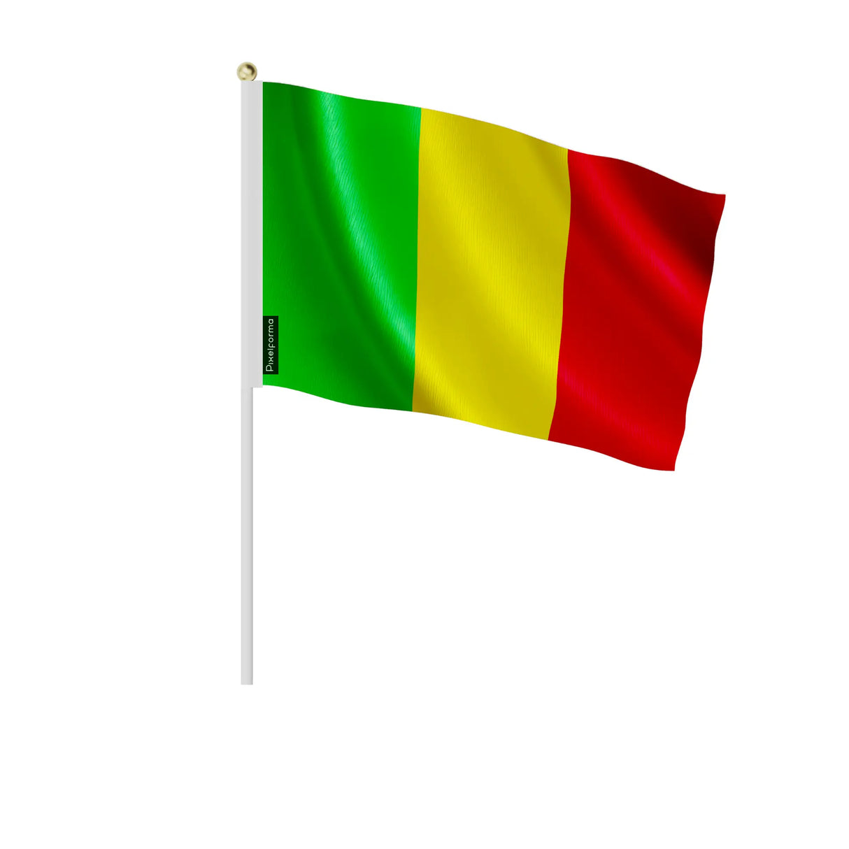 Mini drapeau mali en polyester à tenir à la main