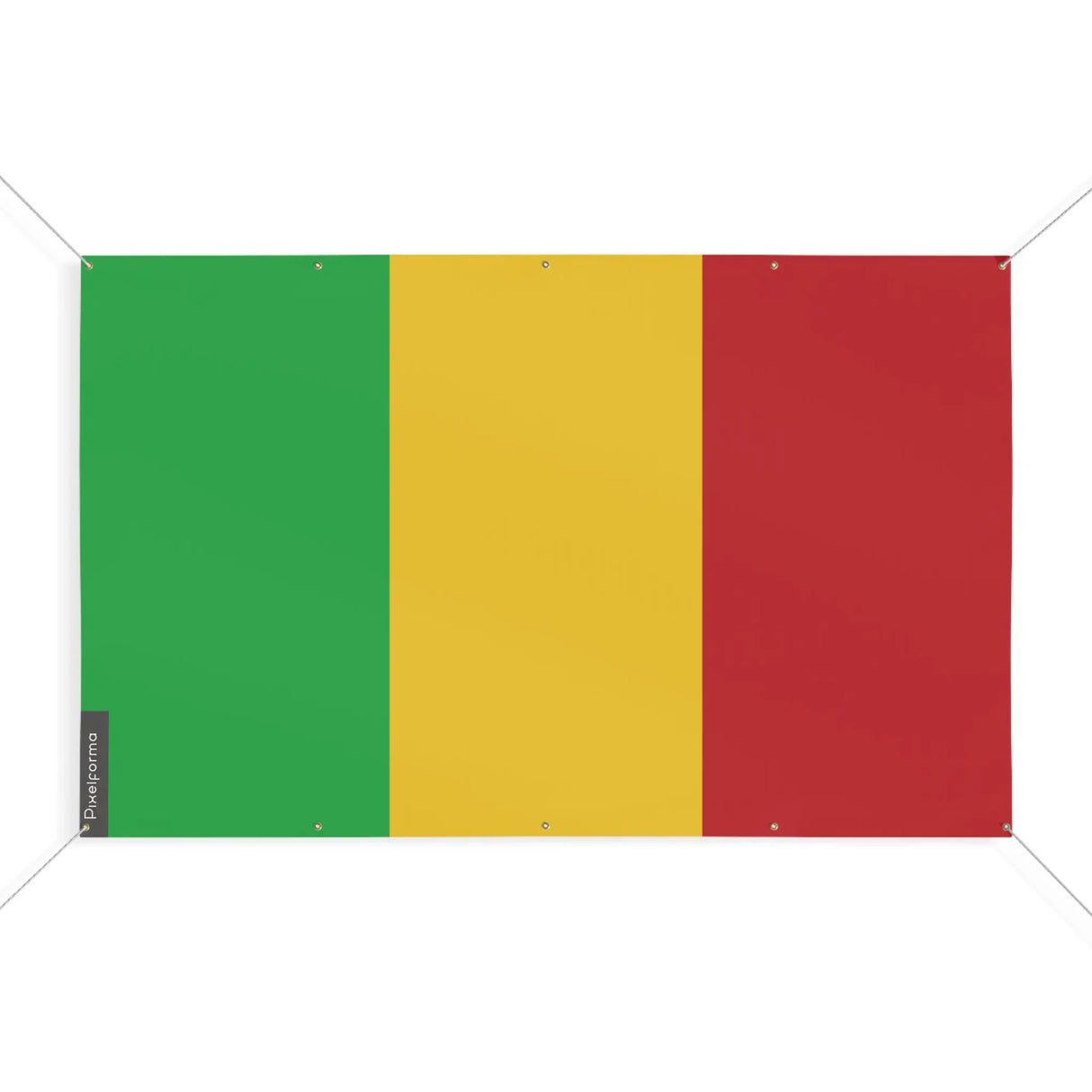 Mini drapeau mali en polyester résistant avec œillets