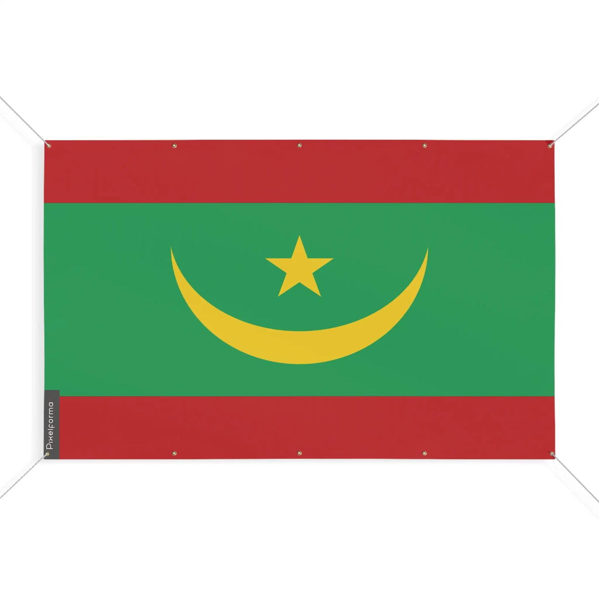 Mini drapeau mauritanie polyester résistant avec œillets