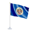 Mini drapeau minnesota polyester avec ventouse surface lisse