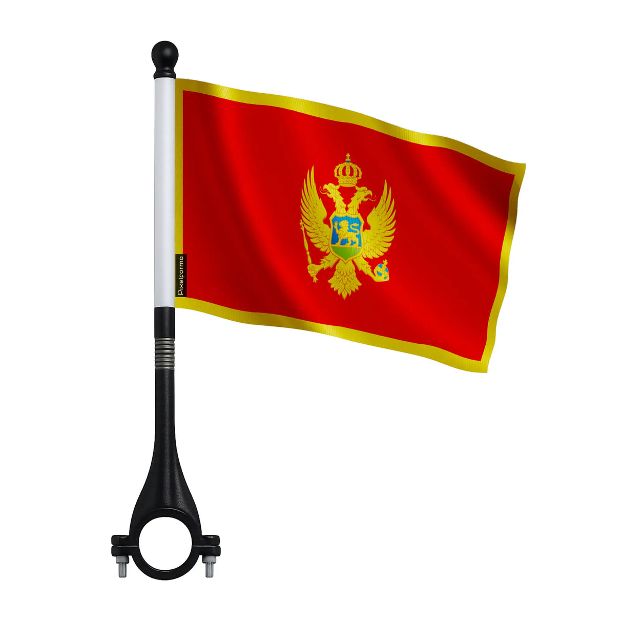 Mini drapeau monténégro vélo en polyester fixation facile