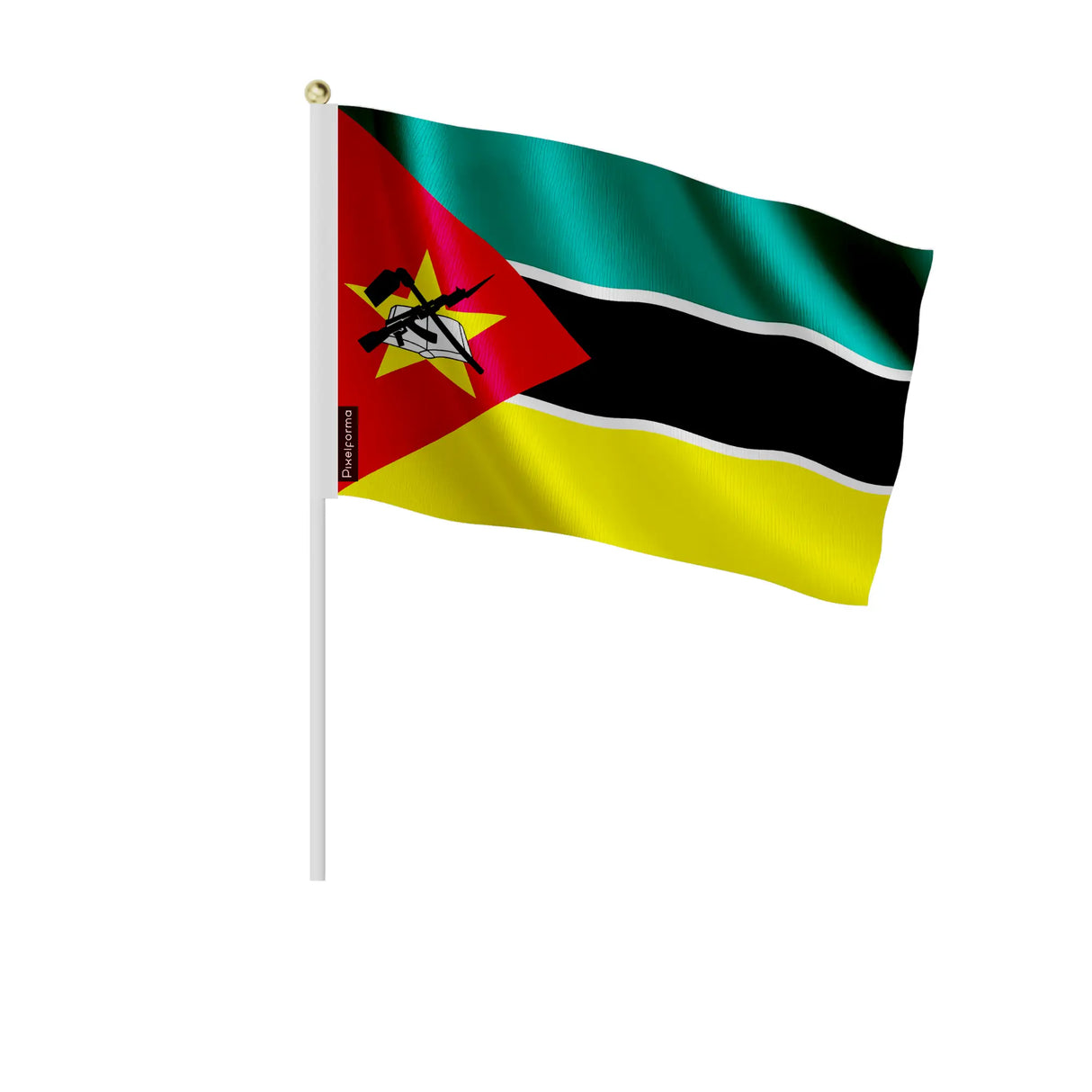 Mini drapeau mozambique en polyester à tenir à la main