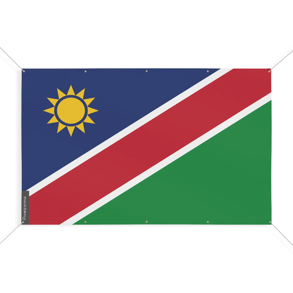 Mini drapeau namibie en polyester avec œillets résistants