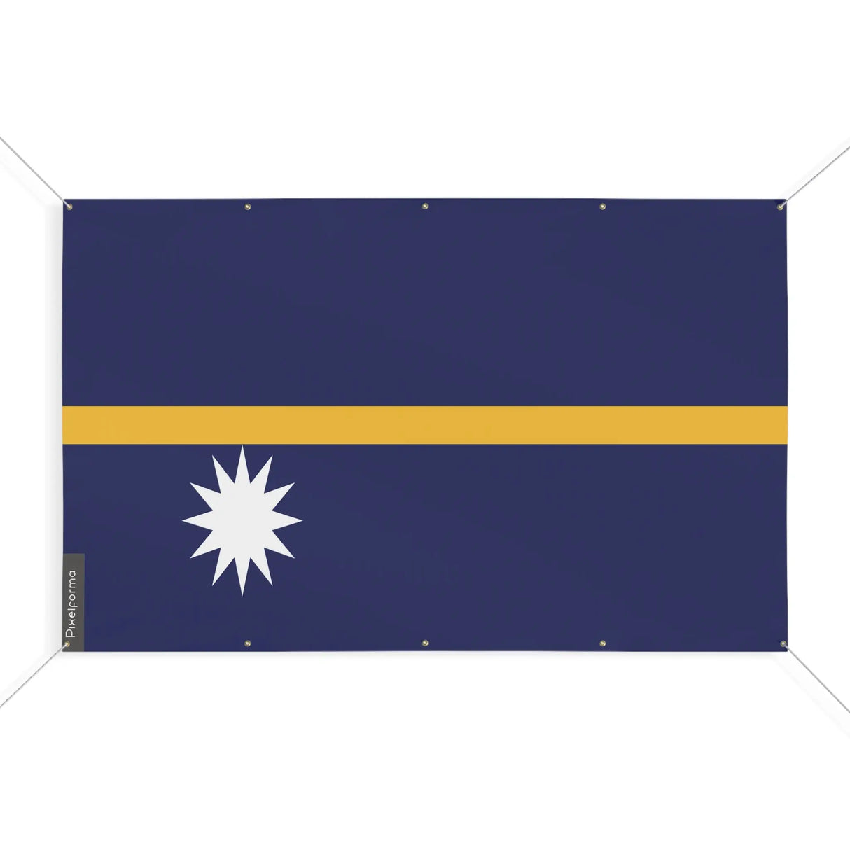 Mini drapeau nauru en polyester avec œillets résistants