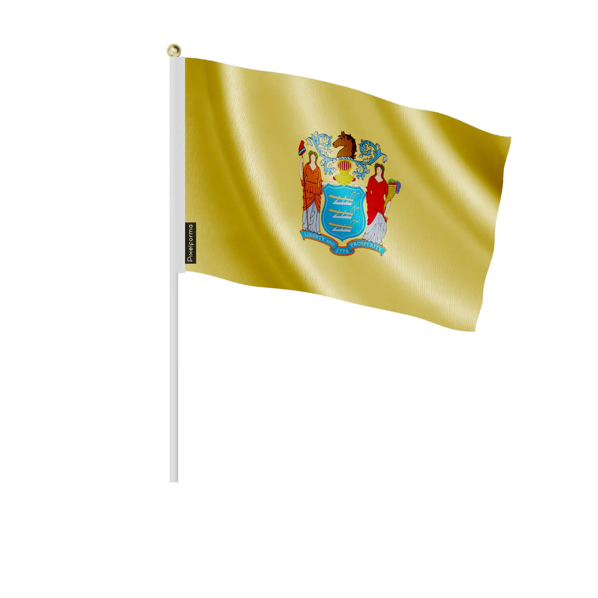 Mini drapeau new jersey en polyester à tenir à la main