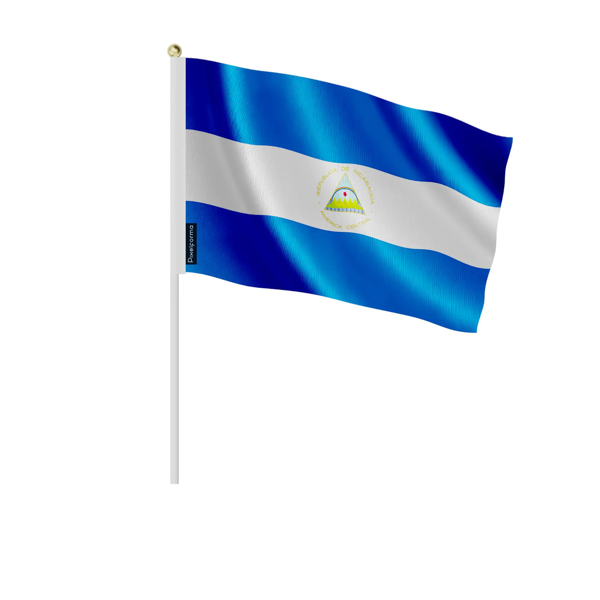 Mini drapeau nicaragua en polyester à main pour événements