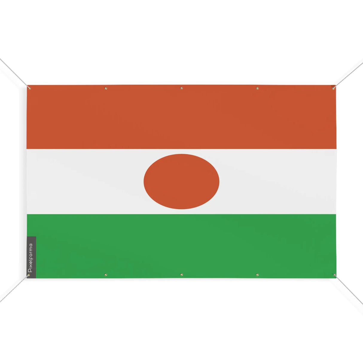 Mini drapeau niger polyester résistant avec œillets robustes