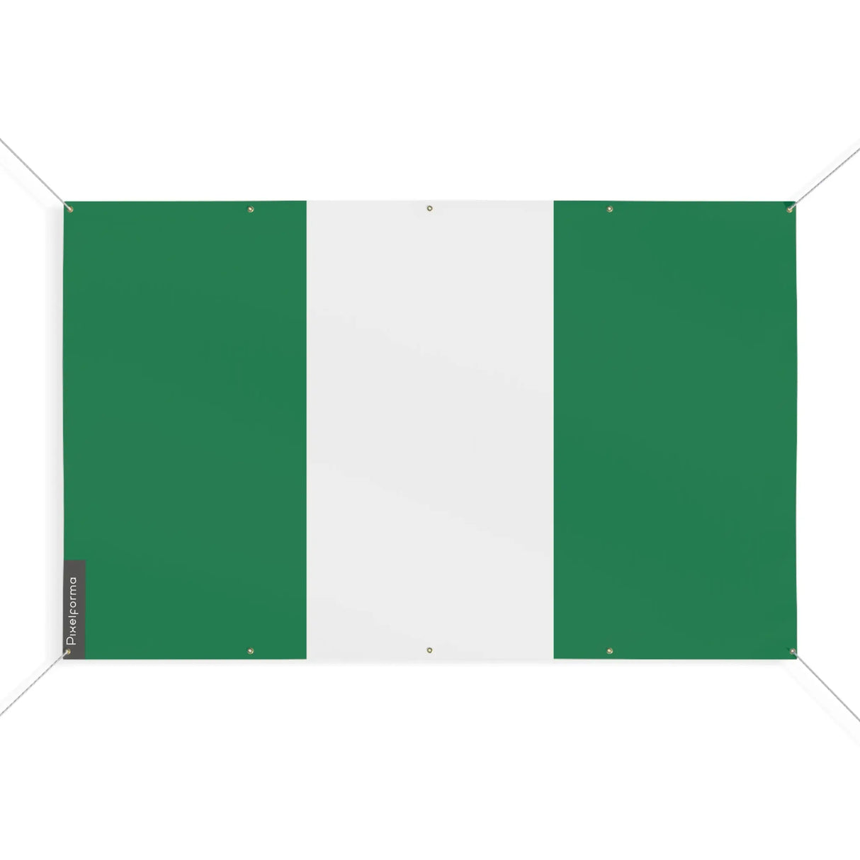 Mini drapeau nigeria en polyester résistant avec œillets