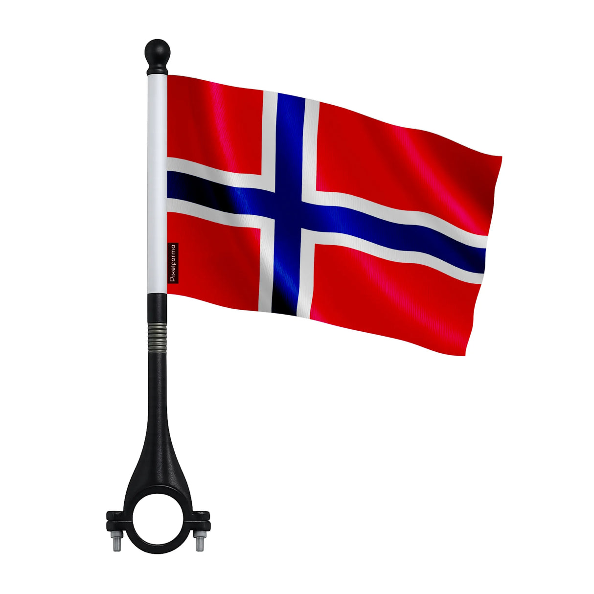 Mini drapeau norvège en polyester pour vélo visibilité optimale