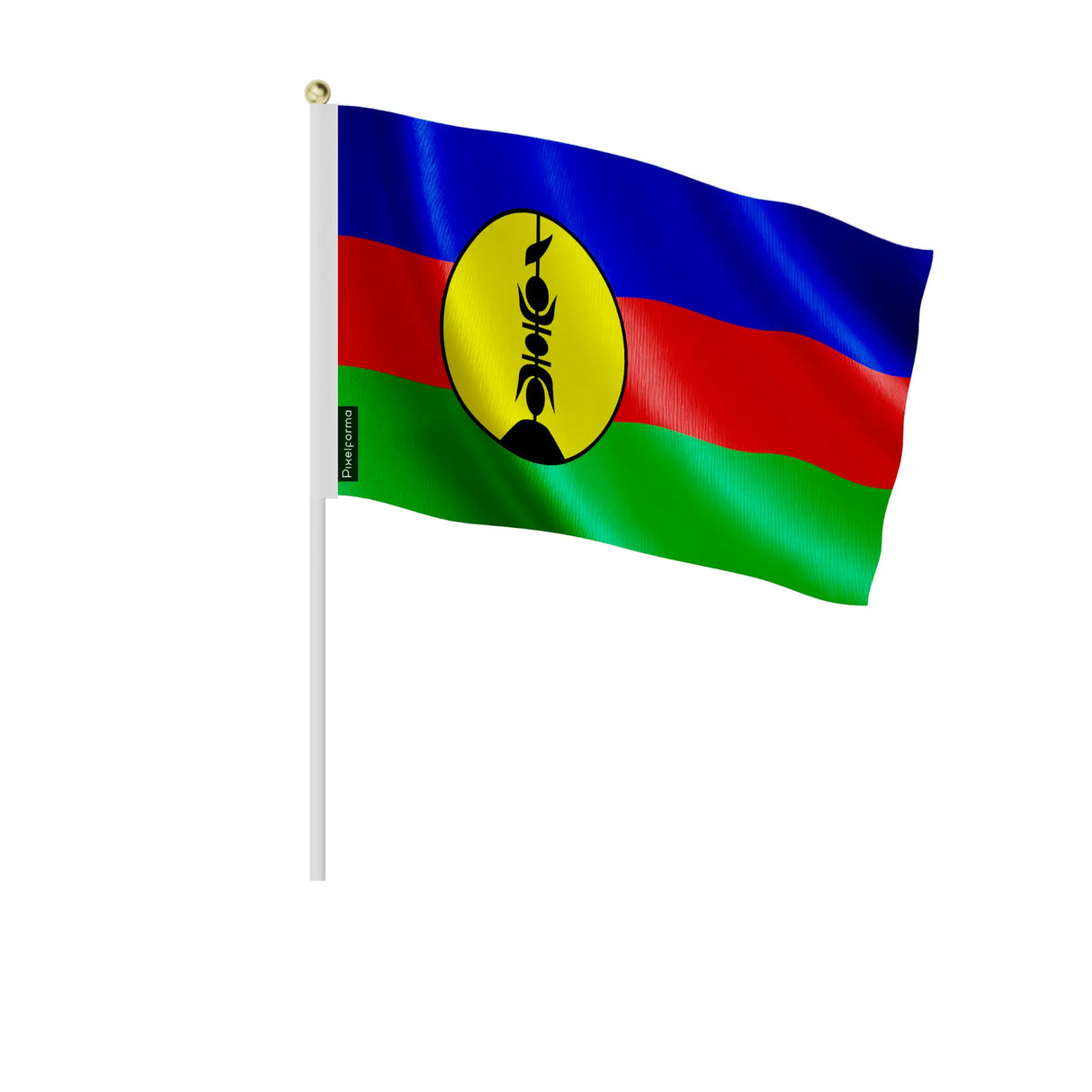 Mini drapeau nouvelle-calédonie en polyester à tenir main