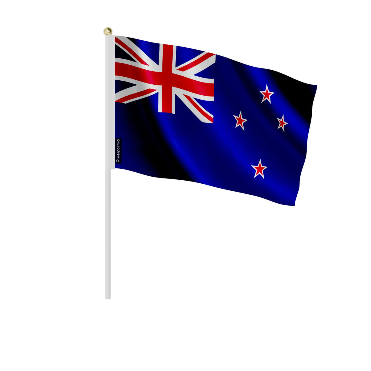 Mini drapeau nouvelle-zélande en polyester à main