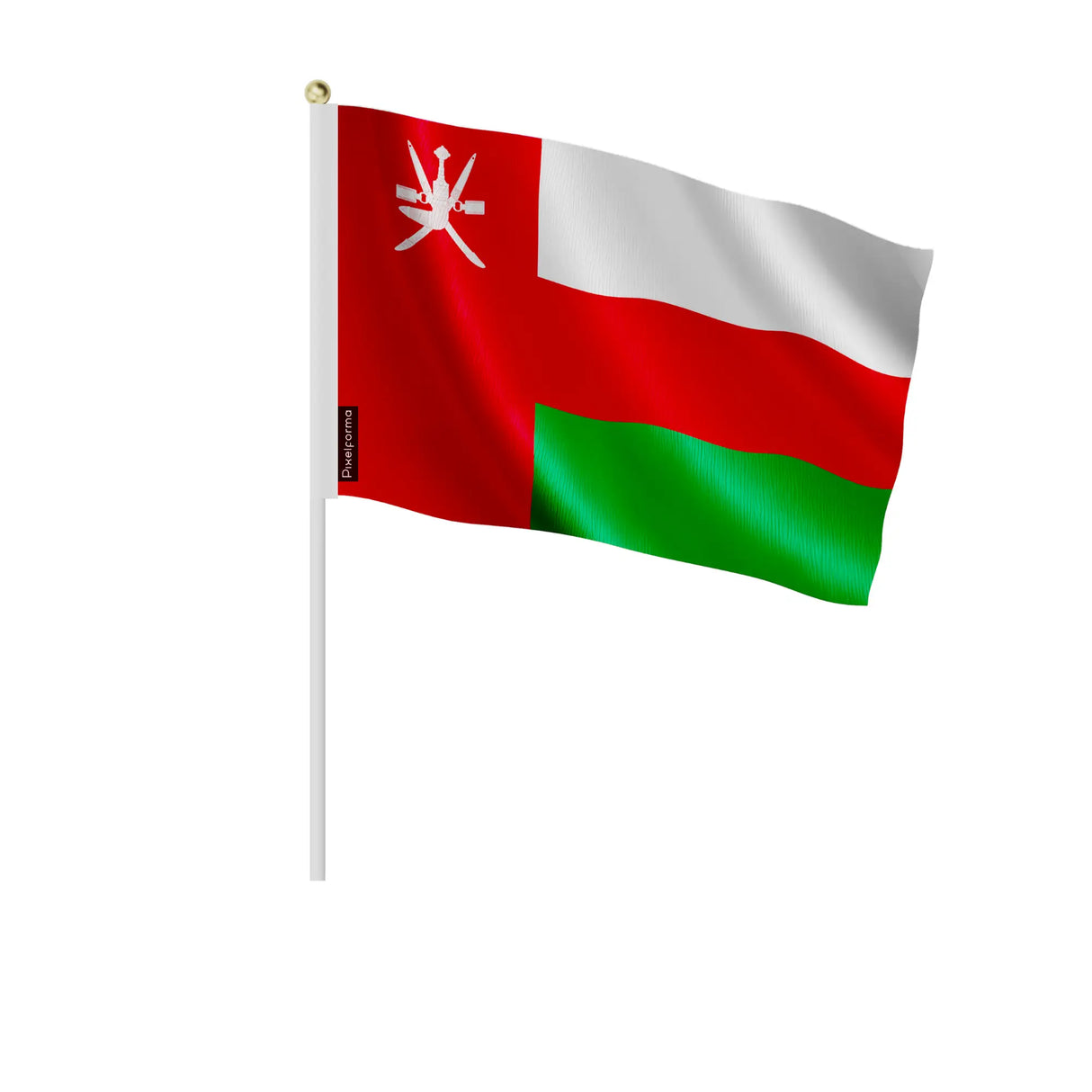Mini drapeau oman en polyester à tenir à la main