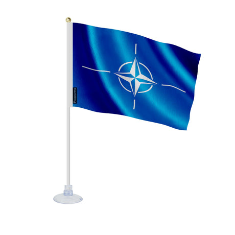 Mini drapeau otan polyester ventouse pour surface lisse