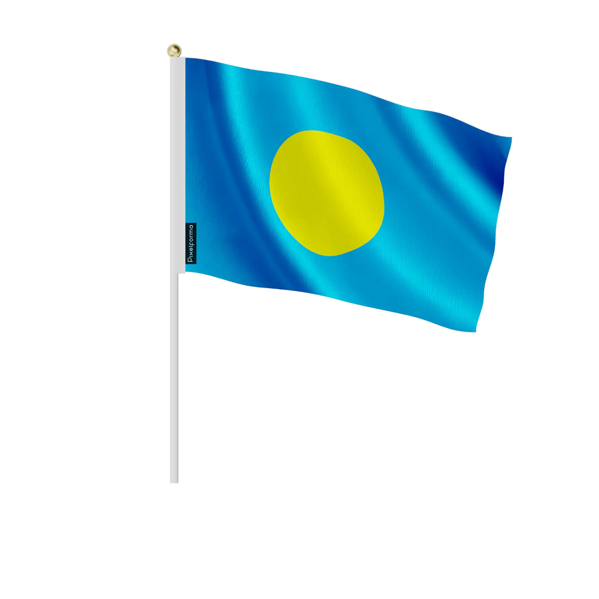 Mini drapeau palaos en polyester à tenir à la main