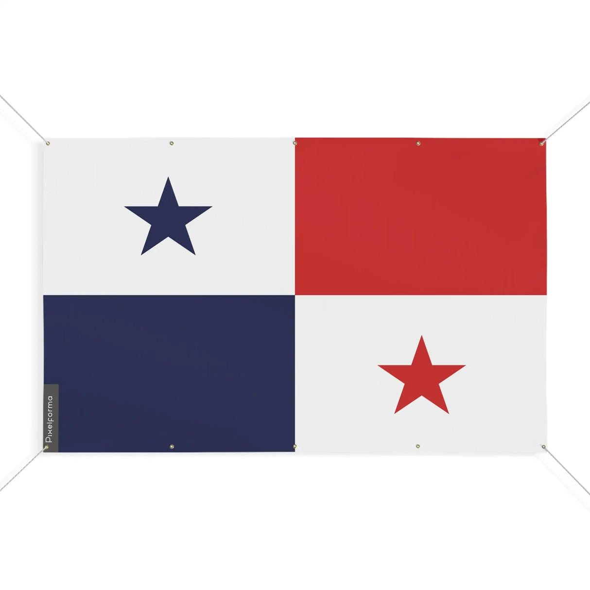 Mini drapeau panama en polyester résistant avec œillets
