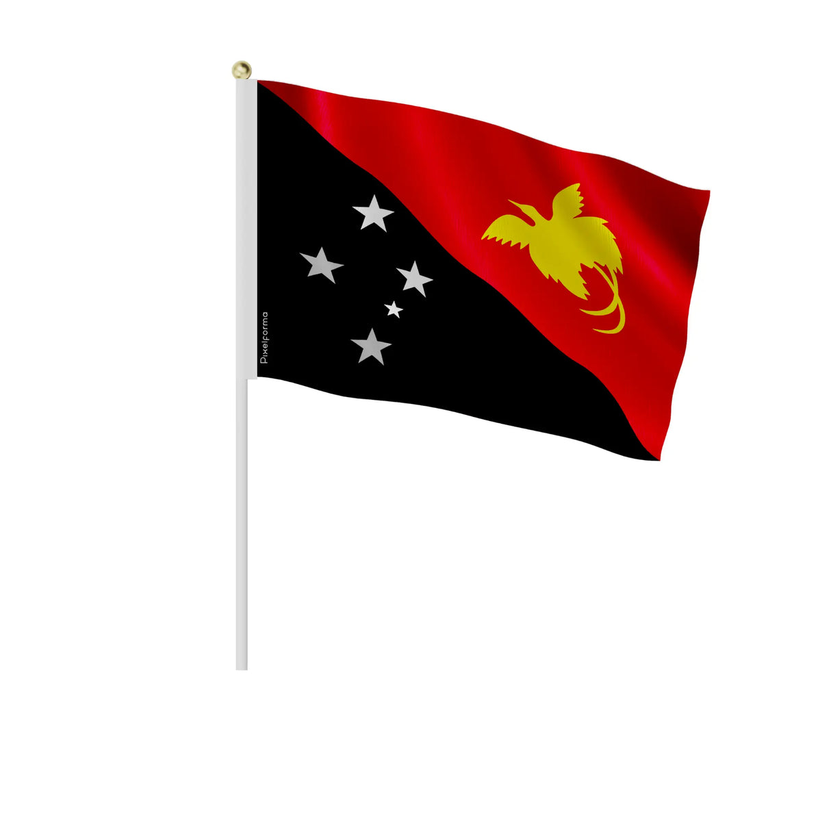 Mini drapeau papouasie-nouvelle-guinée polyester à main