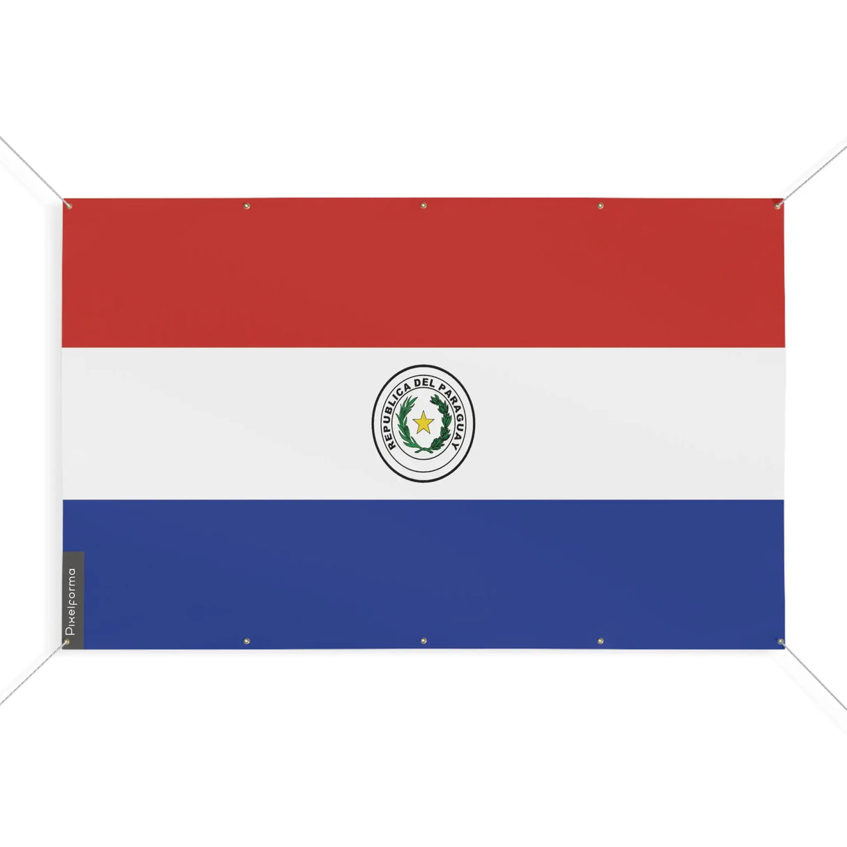 Mini drapeau paraguay polyester résistant avec œillets