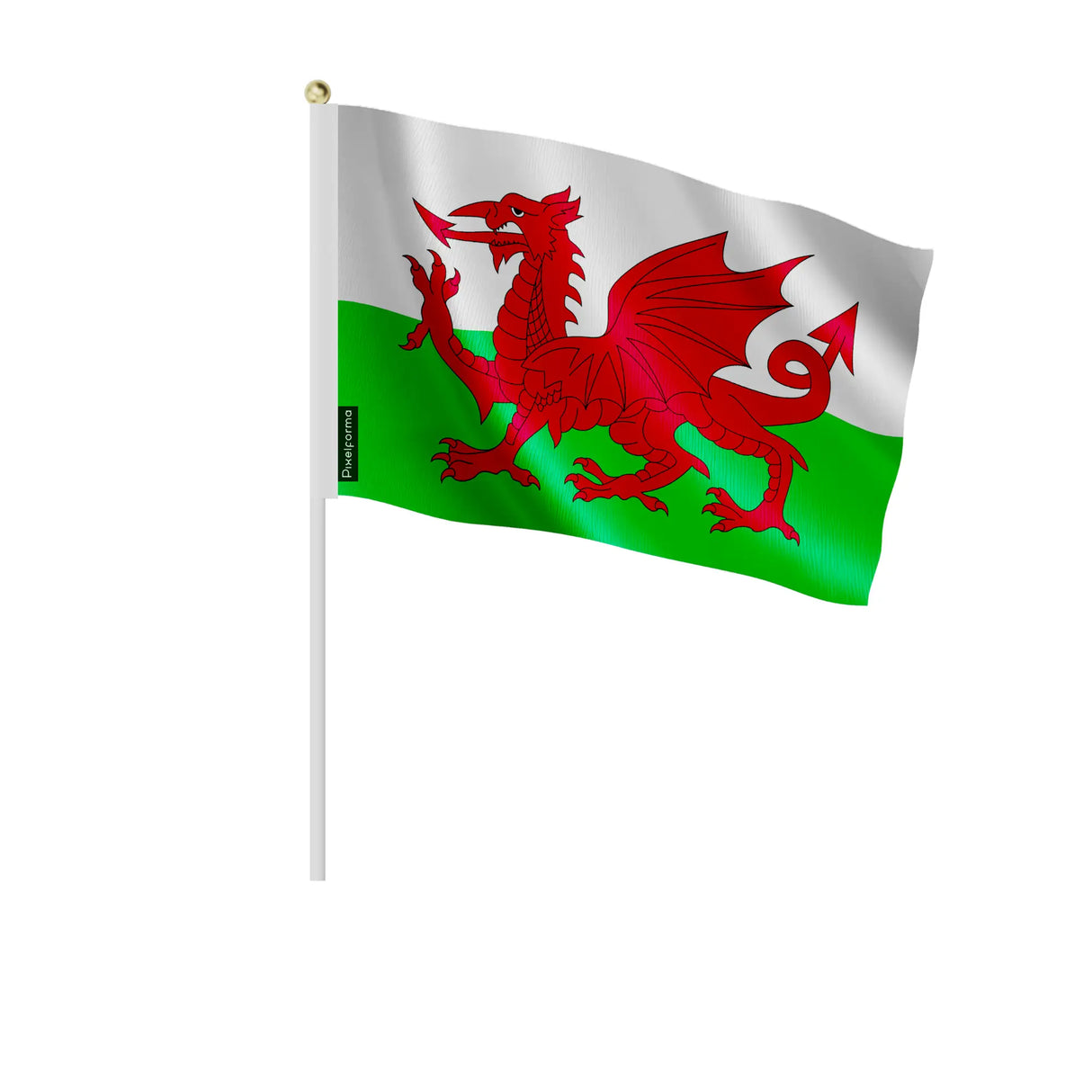 Mini drapeau pays de galles polyester à tenir à la main