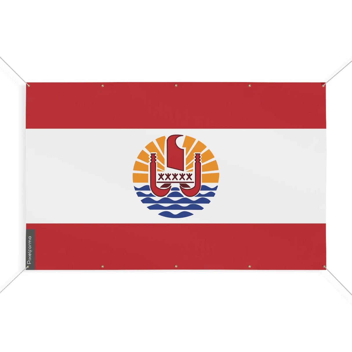 Mini drapeau polynésie française polyester résistant œillets