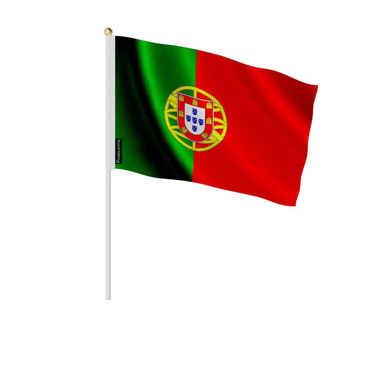 Mini drapeau portugal en polyester à tenir à la main
