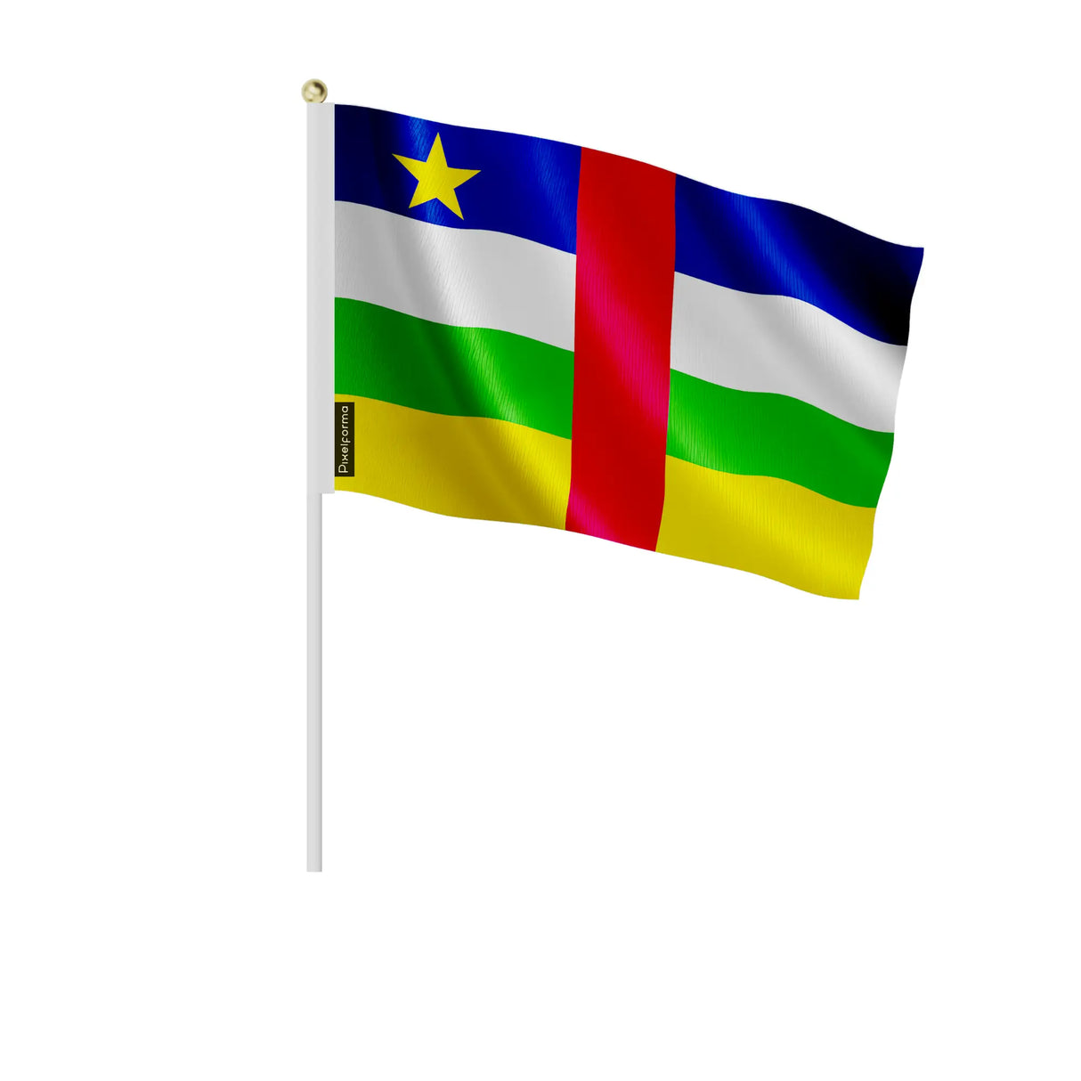 Mini drapeau république centrafricaine polyester à la main