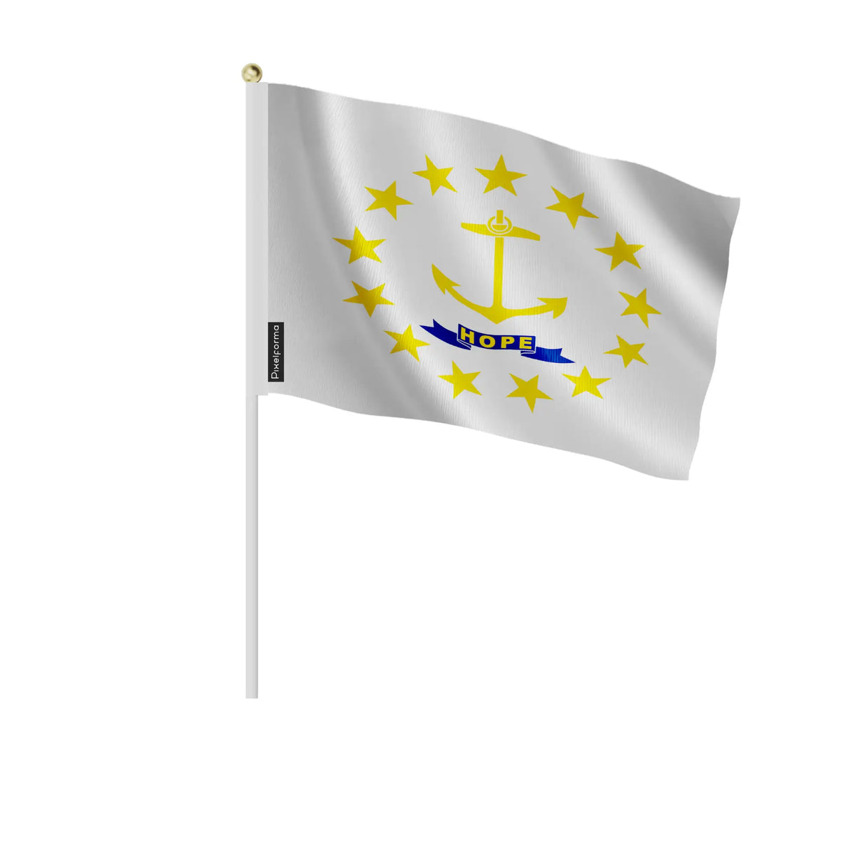 Mini drapeau rhode island en polyester à tenir à la main