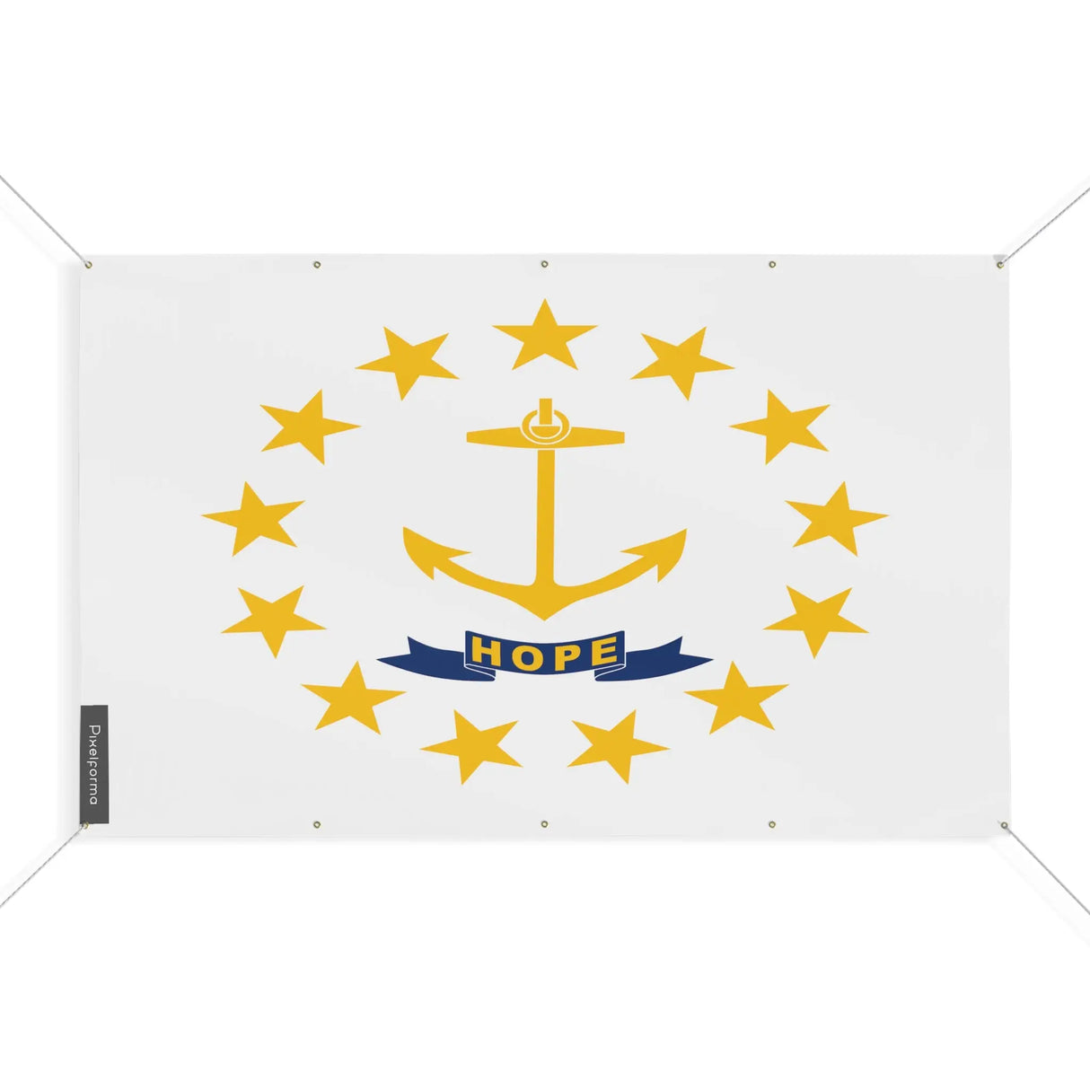 Mini drapeau rhode island en polyester résistant intempéries