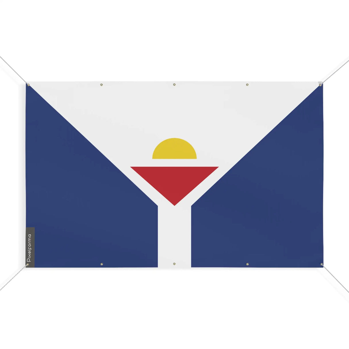Mini drapeau saint-martin polyester résistant à suspendre
