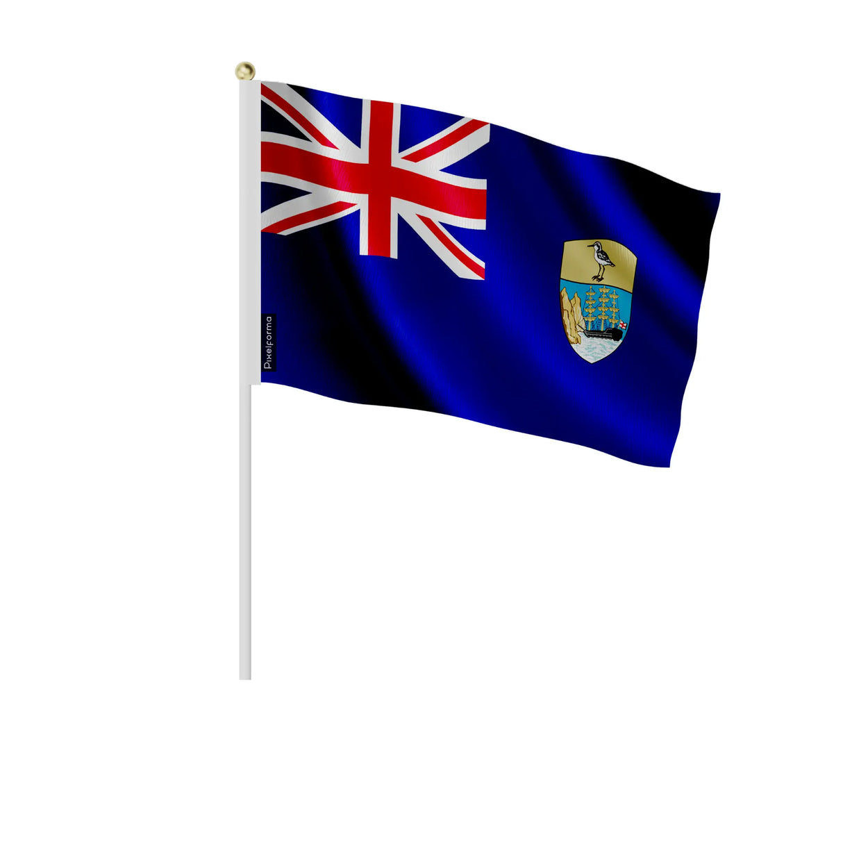 Mini drapeau sainte-hélène polyester à tenir à la main