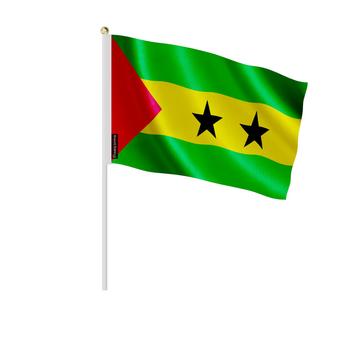 Mini drapeau sao tomé-et-principe en polyester à la main
