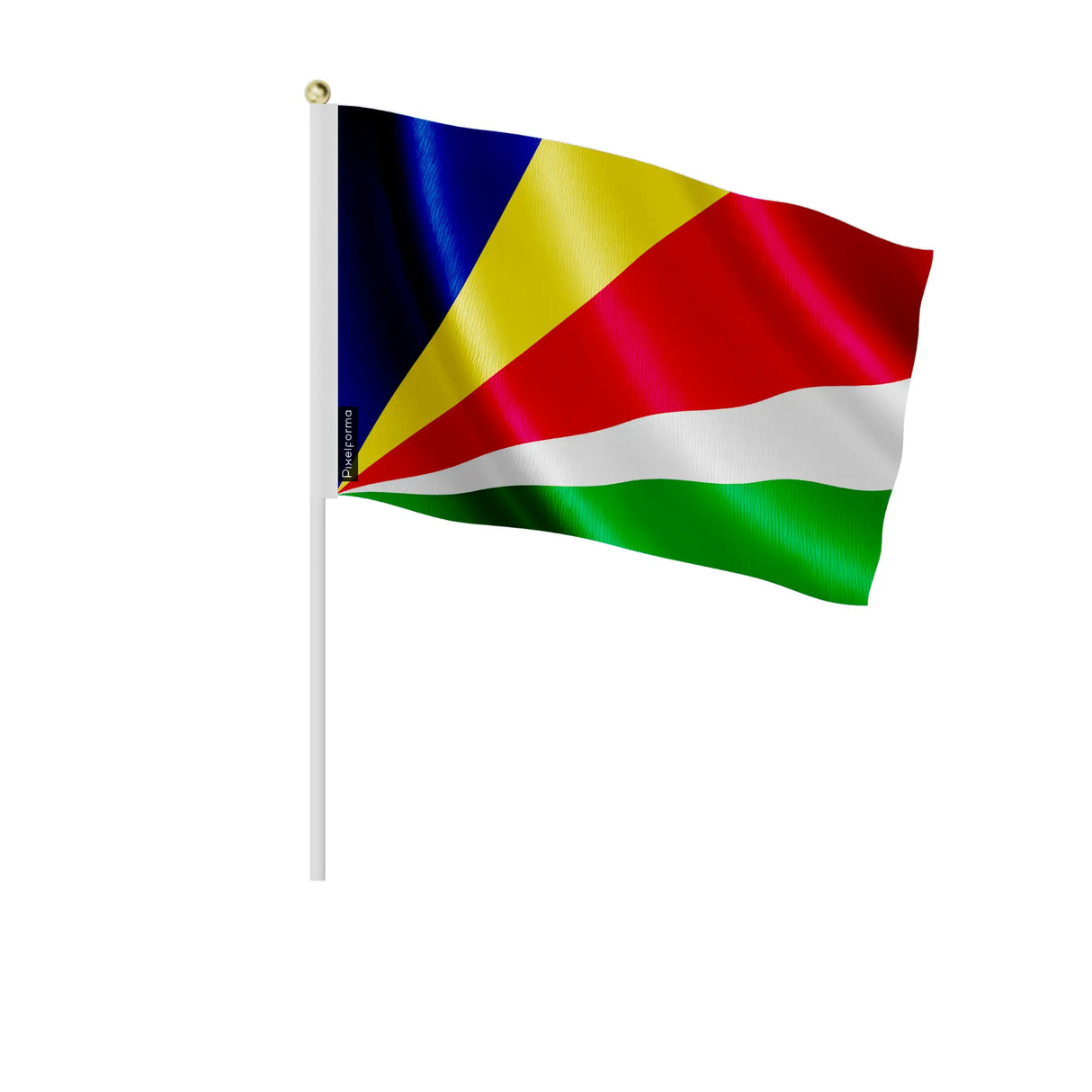 Mini drapeau seychelles à main en polyester pour décoration