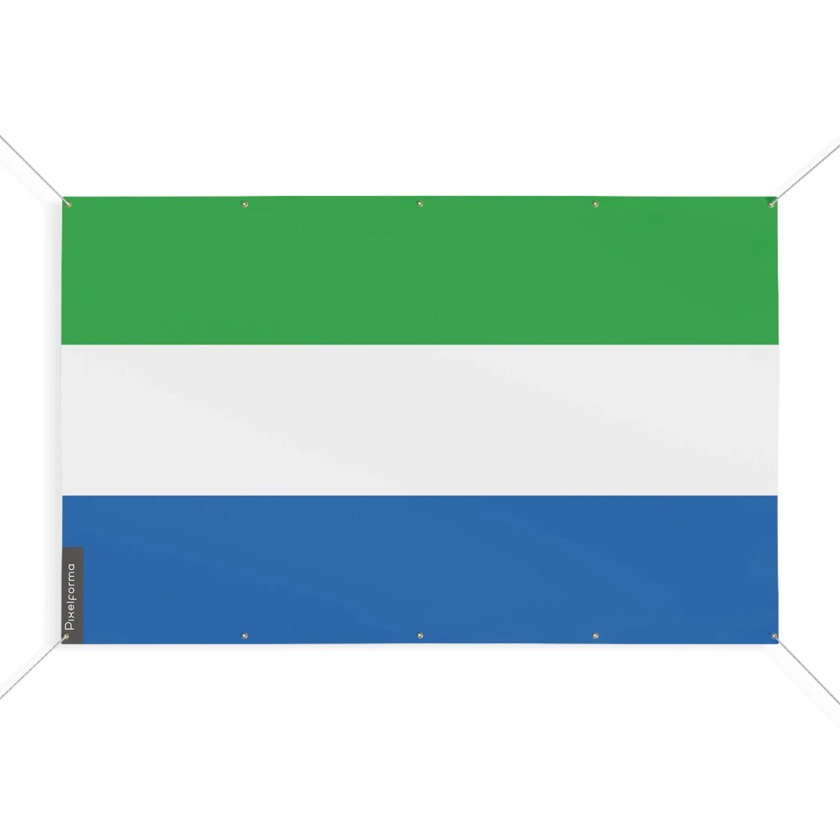 Mini drapeau sierra leone en polyester avec œillets résistants