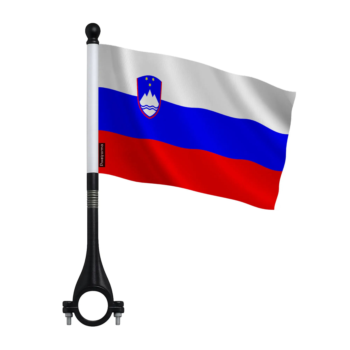 Mini drapeau slovénie vélo en polyester fixation facile