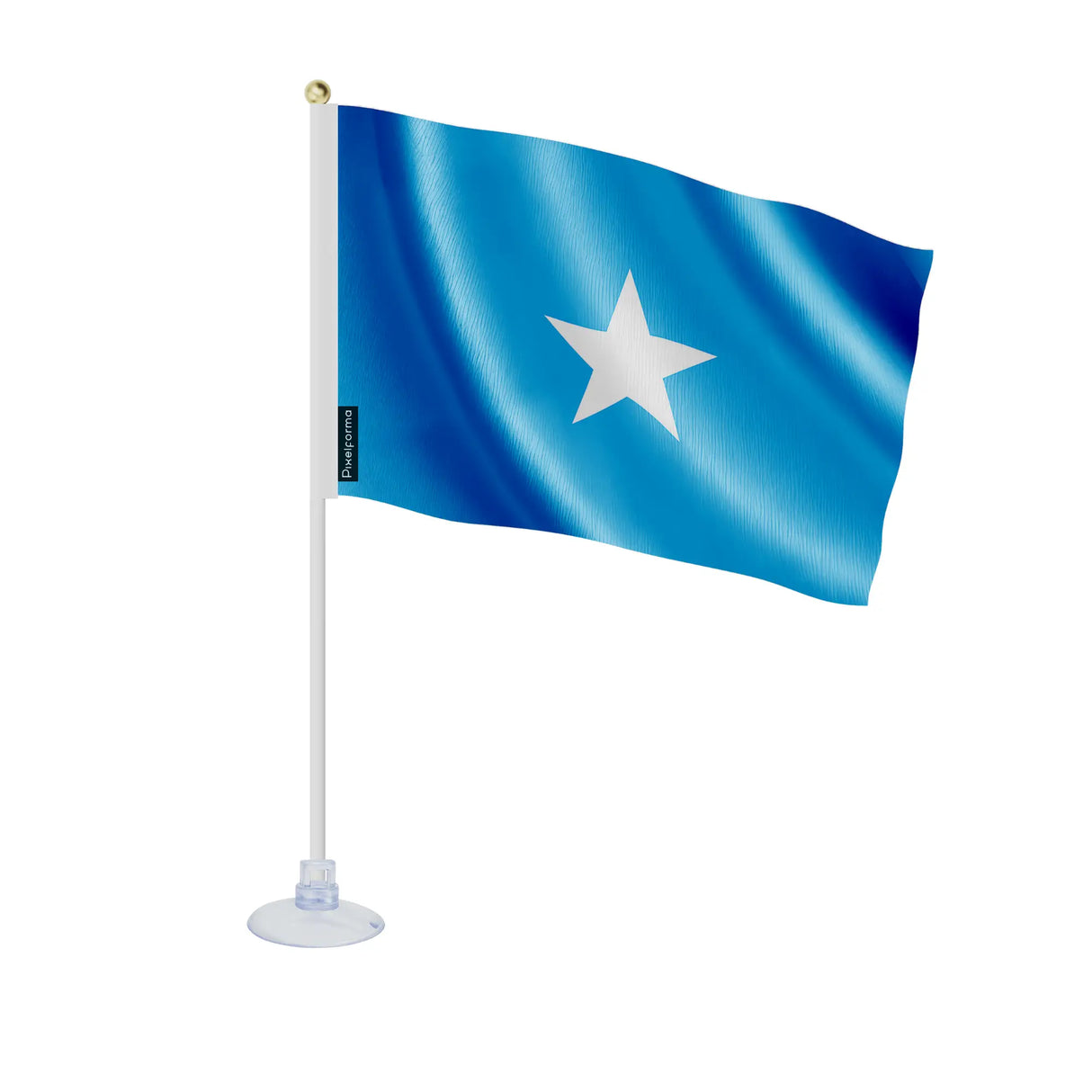 Mini drapeau somalie en polyester avec ventouse pratique