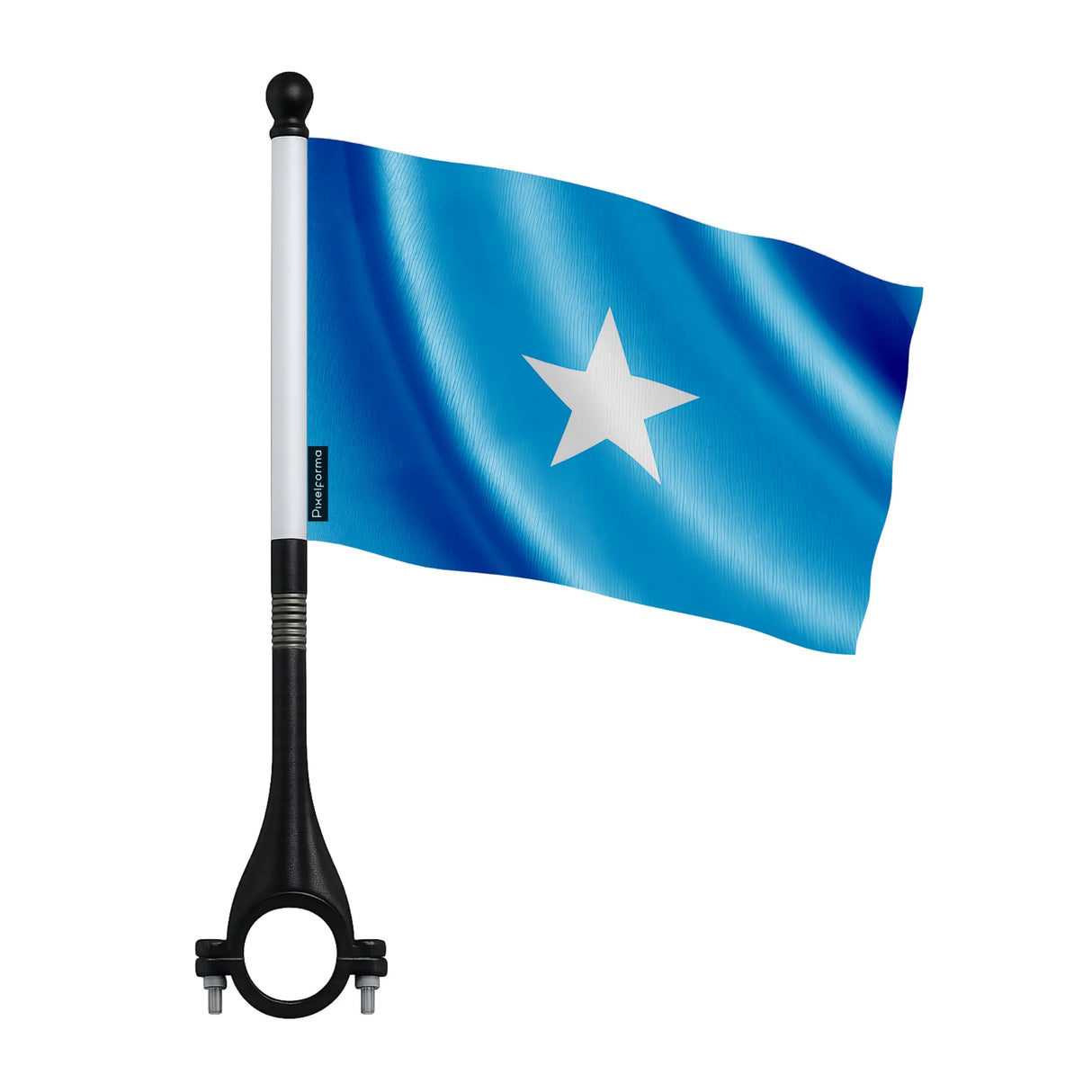 Mini drapeau somalie en polyester pour vélo bleu ciel