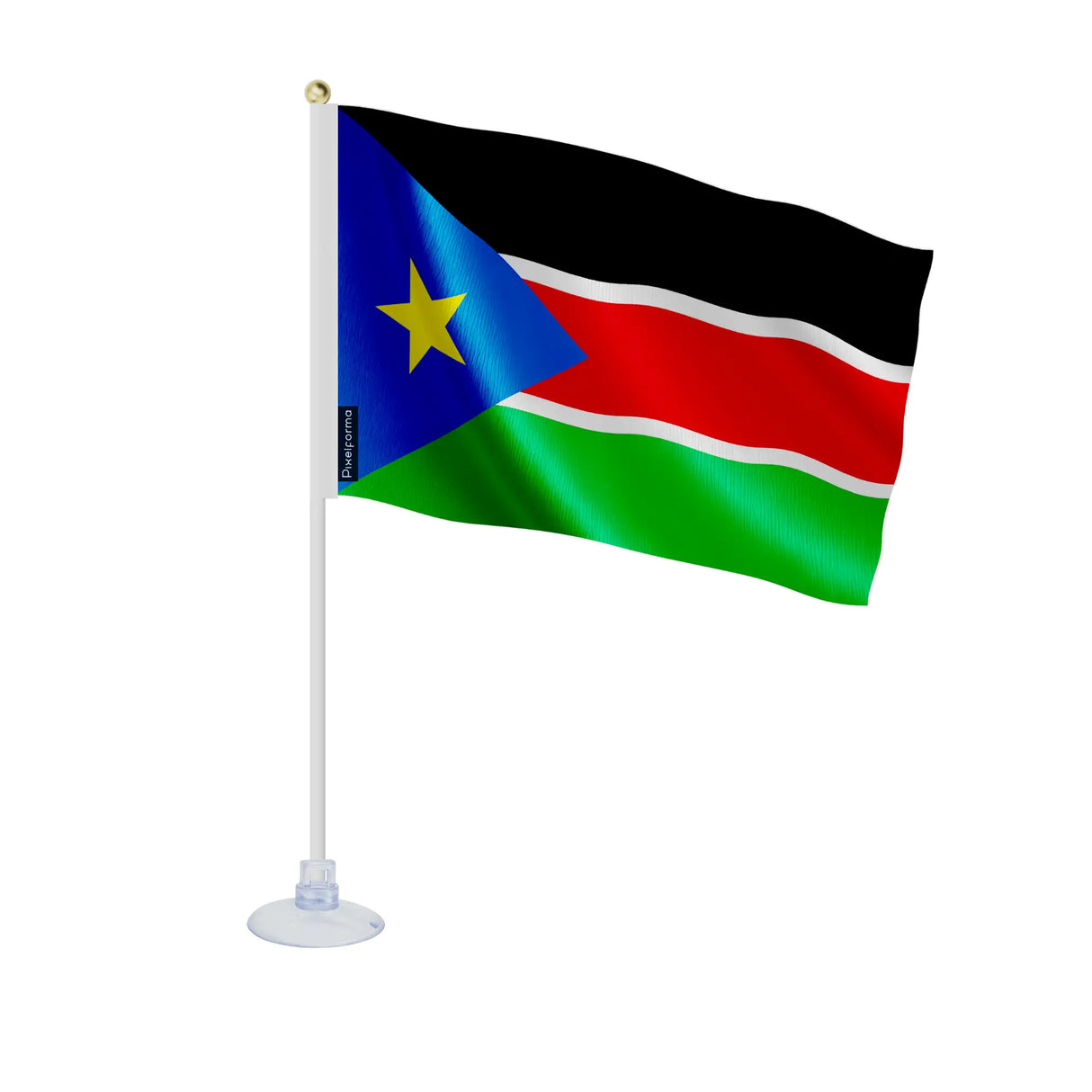 Mini drapeau soudan du sud polyester ventouse résistante