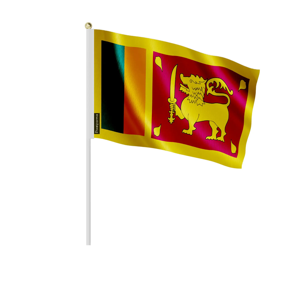 Mini drapeau sri lanka en polyester à tenir à la main