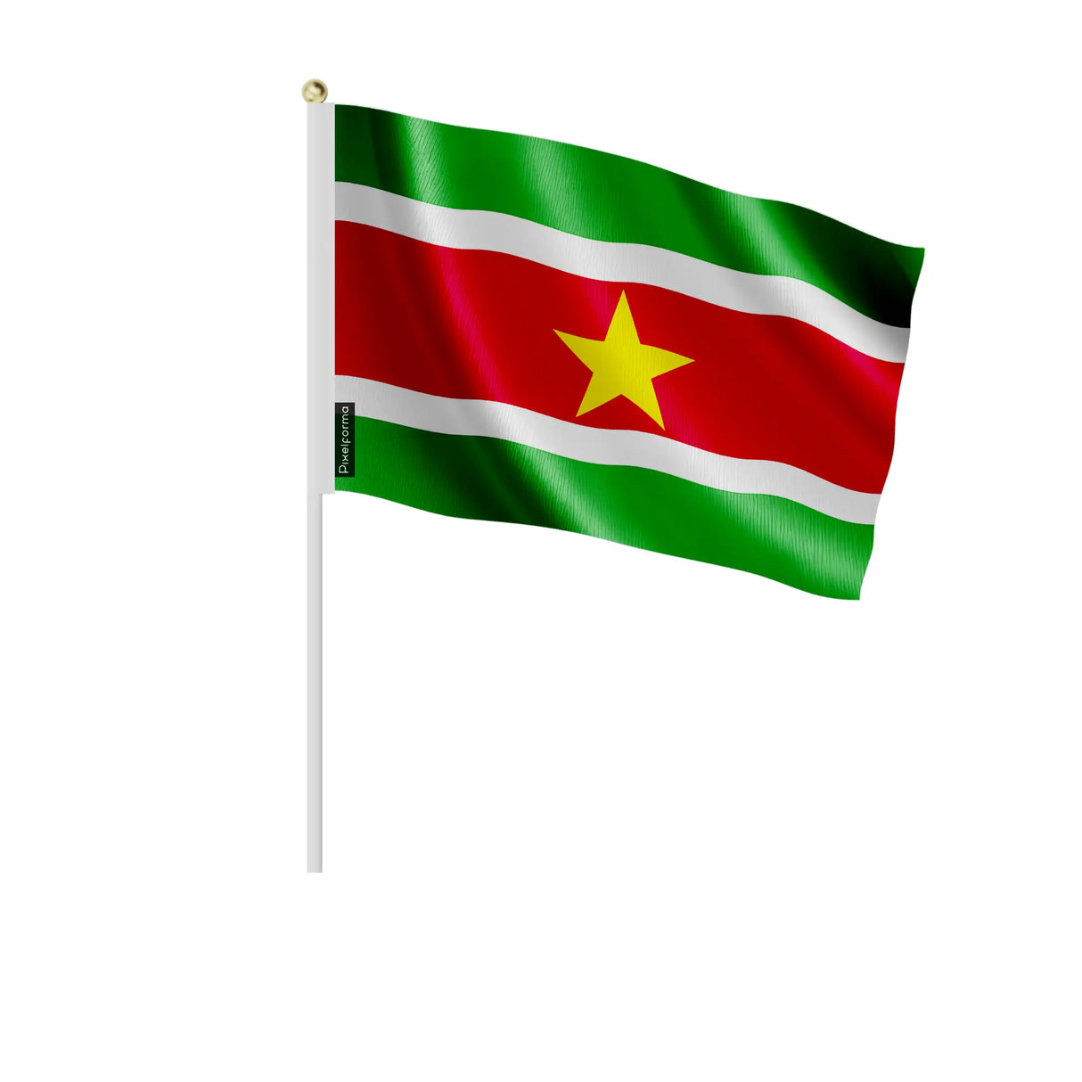 Mini drapeau suriname en polyester à tenir à la main