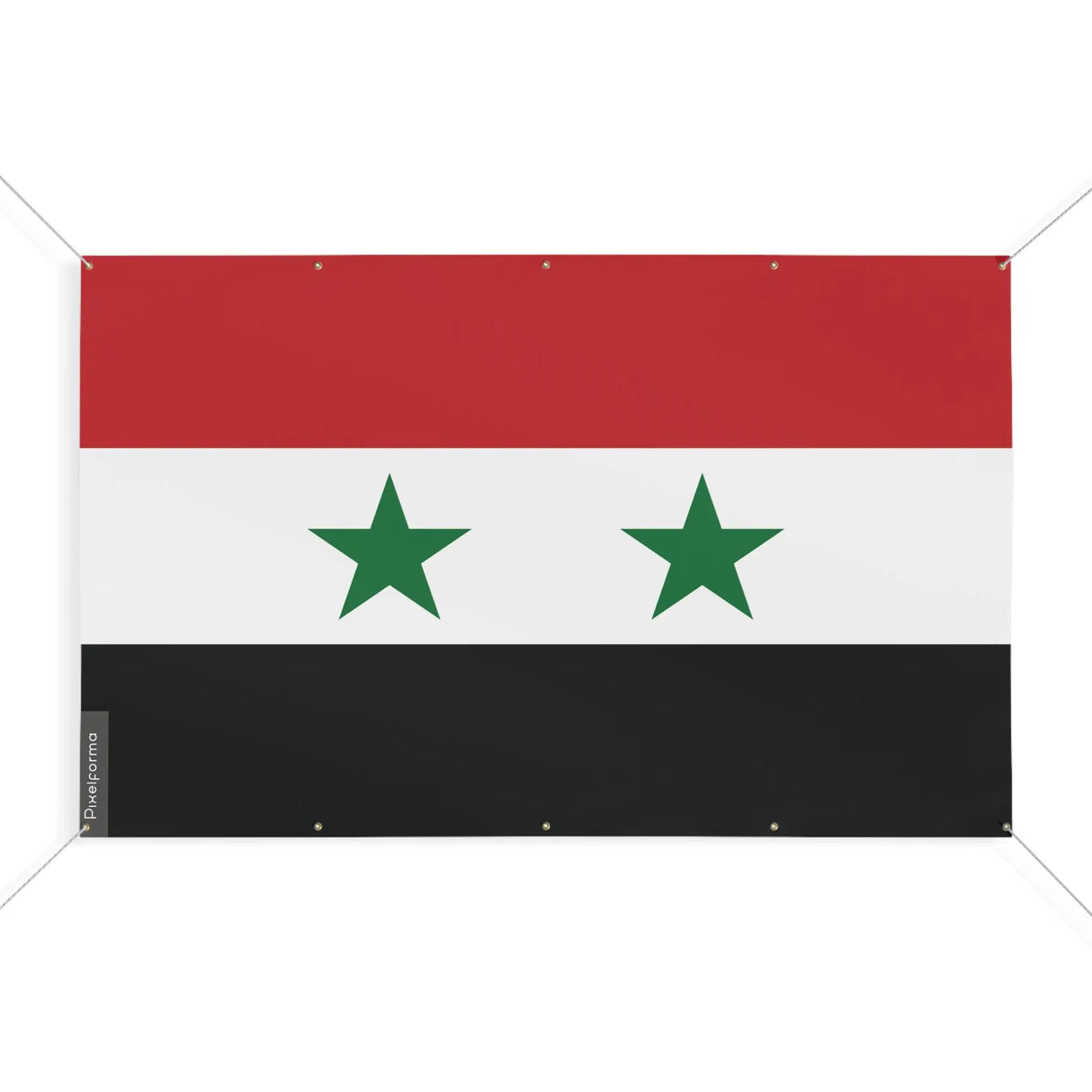 Mini drapeau syrie en polyester résistant avec œillets