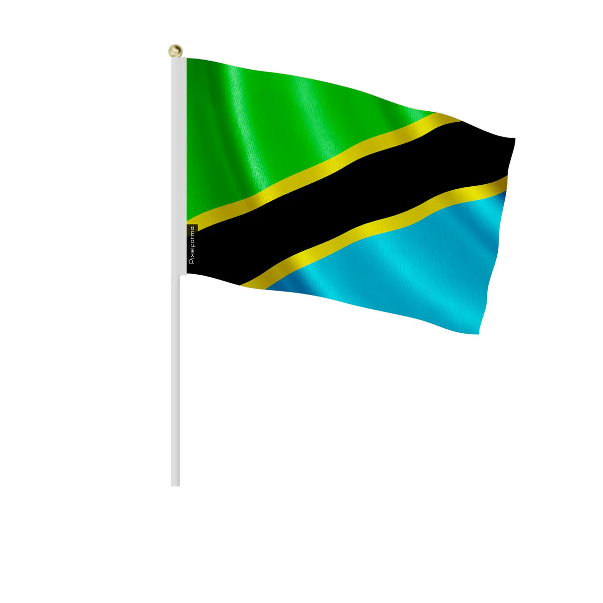 Mini drapeau tanzanie en polyester pour décoration festive