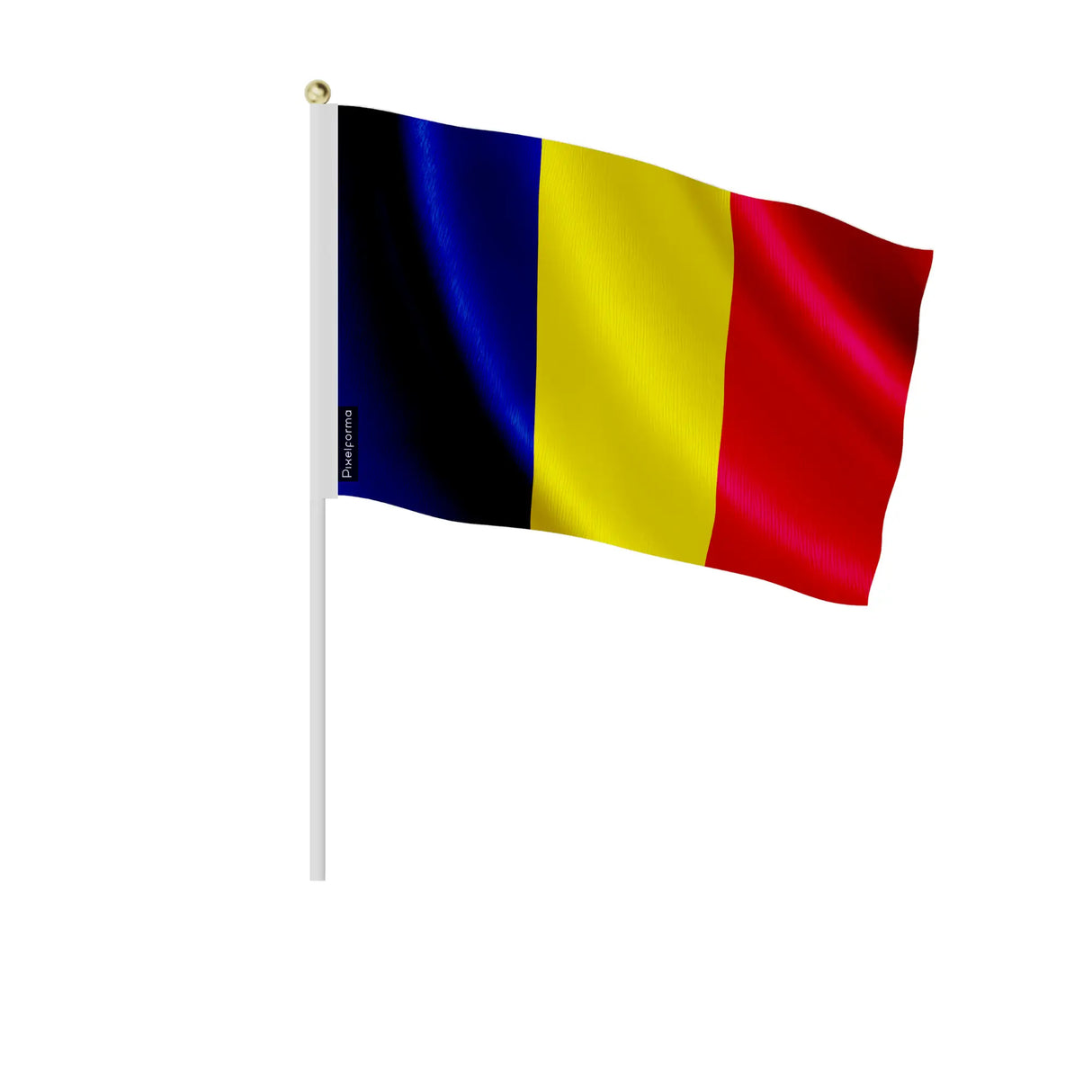 Mini drapeau tchad en polyester à tenir à la main