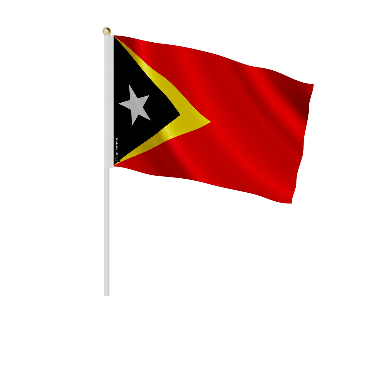 Mini drapeau timor oriental à main en polyester festif