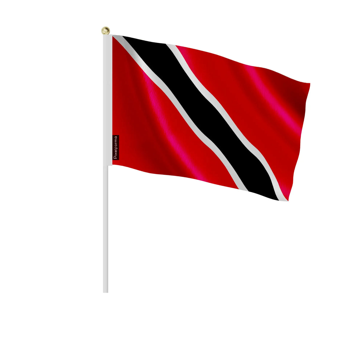 Mini drapeau trinité-et-tobago en polyester à main