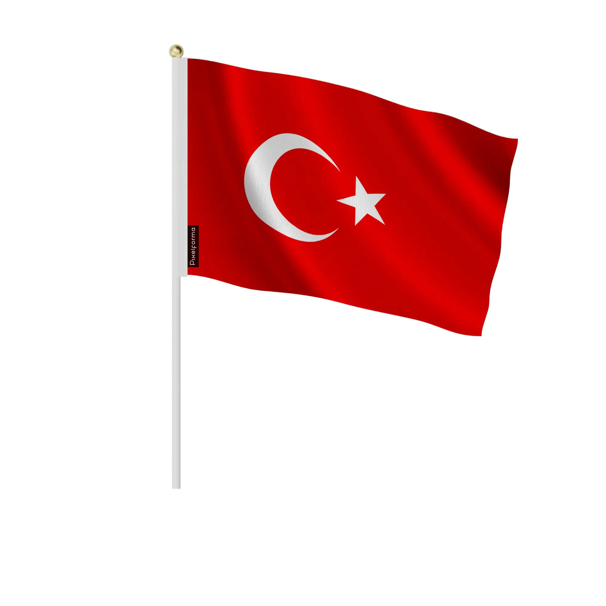 Mini drapeau turquie en polyester à tenir à la main