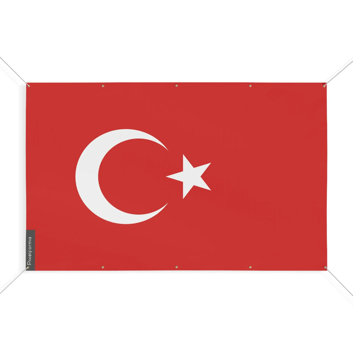 Mini drapeau turquie polyester résistant œillets renforcés