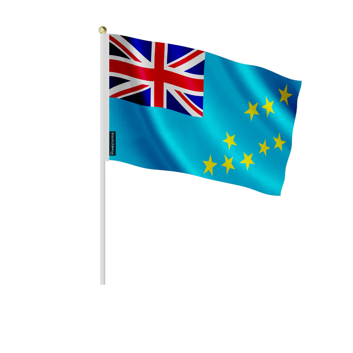 Mini drapeau tuvalu en polyester à tenir à la main