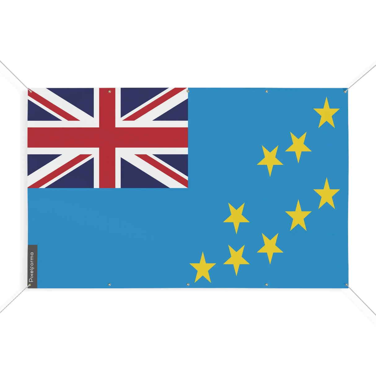Mini drapeau tuvalu en polyester résistant avec œillets
